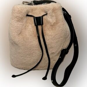 HOUSE OF HARLOW 1960 by REVOLVE Cream & Black Faux Fur and Leather Crossbody Bag